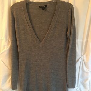 New York & Company Gray Sweater Dress
